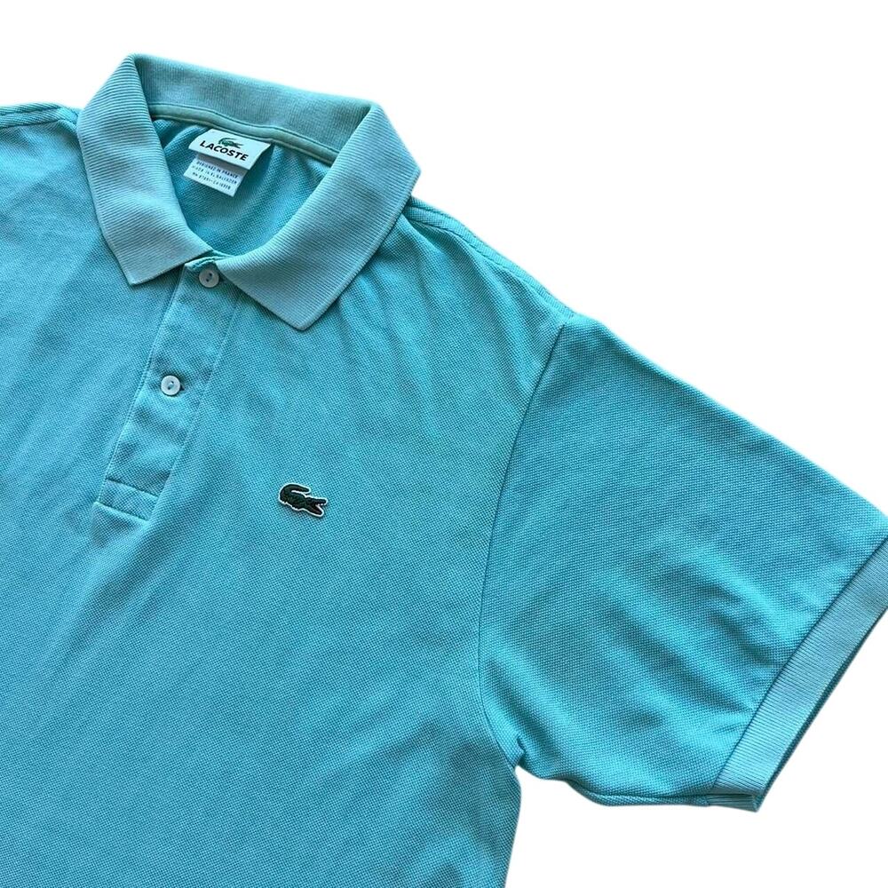 Lacoste Boys Blue Short Sleeve Polo Shirt Size 10